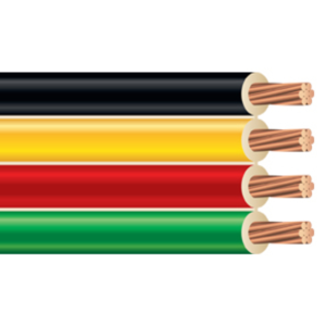 4 colored insulated wires for PVC Flat motor lead